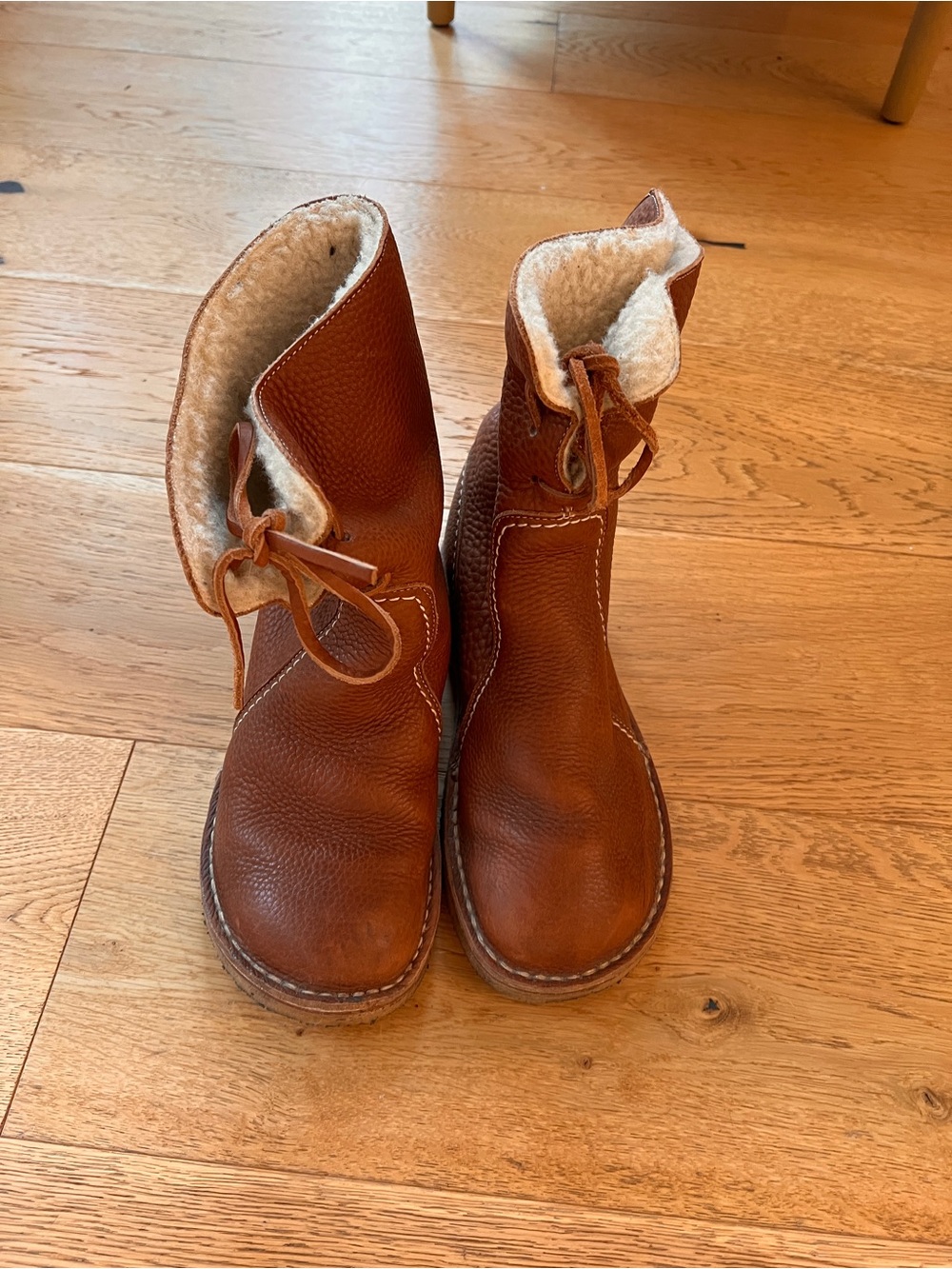 Duckfeet Århus Brown Wool Lined Leather Boots EU 40 US 9.5